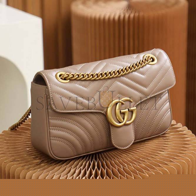 G*u*i marmont small matelasse shoulder bag 443497 (26*15*7cm)